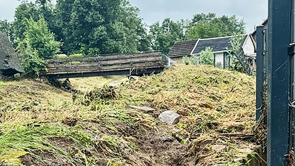 Folgen/Zerstörungen durch das Hochwasser in Liebschwitz