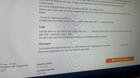 Wohnungsinserate im Internet