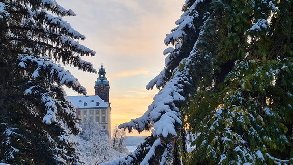 Die Heidecksburg bei Rudolstadt im Winter