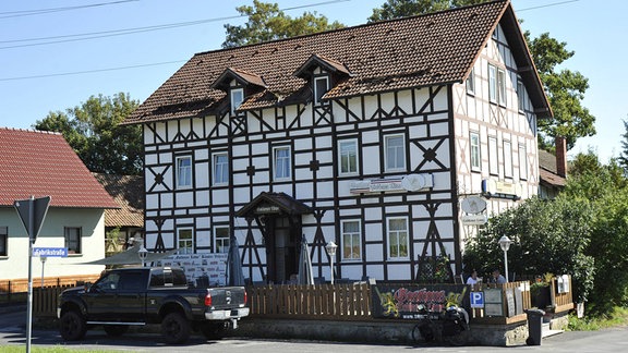 Das Ausflugslokal Goldener Löwe in Kloster Veßra.