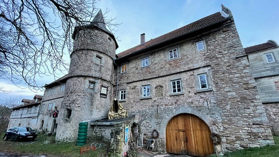 Ein Schloss von außen.