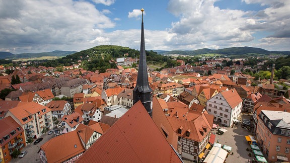 Die Altstadt von Schmalkalden 2012 von oben