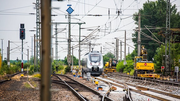 Wegen den Bauarbeiten am Bahnhof in Gotha kann die Strecke nur eingleisig befahren werden