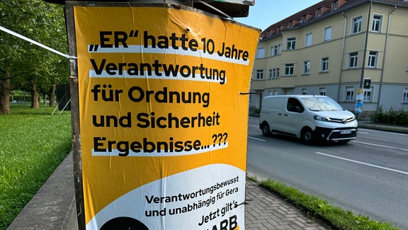 Wahlplakat Gera