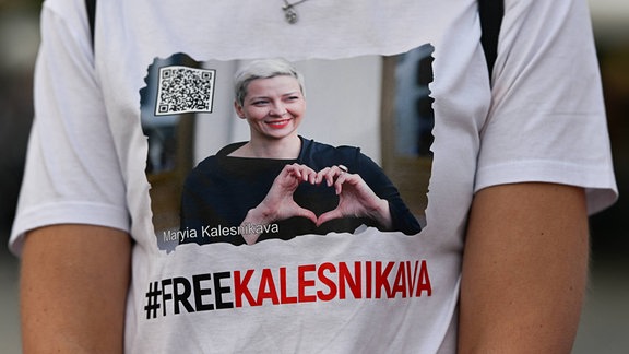 Demo für Freilassung von Maryja Kalesnikawa, Opossitionelle Belarus