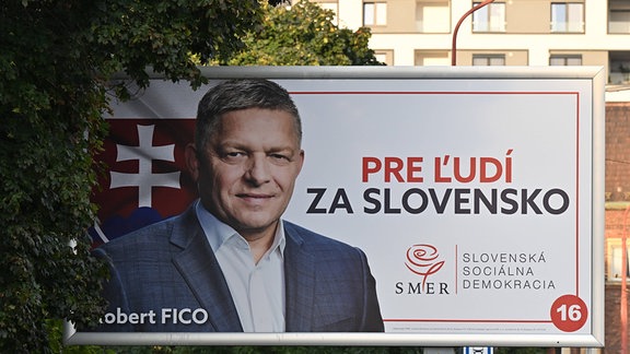 Wahlplakat von Robert Fico