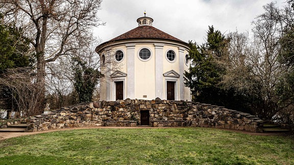 Synagoge im Landschaftspark Wörlitz am Ende der Amtsgasse. Heute mit einer Ausstellung zur Geschichte der jüdischen Gemeinden in Anhalt 