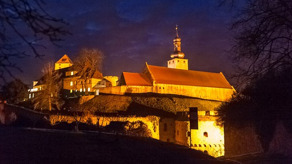 Burg Querfurt im festlichen vorweihnachtlichen Glanz