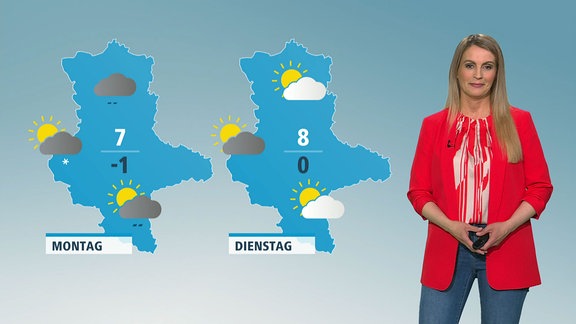 Susanne Langhans moderiert das Wetter.