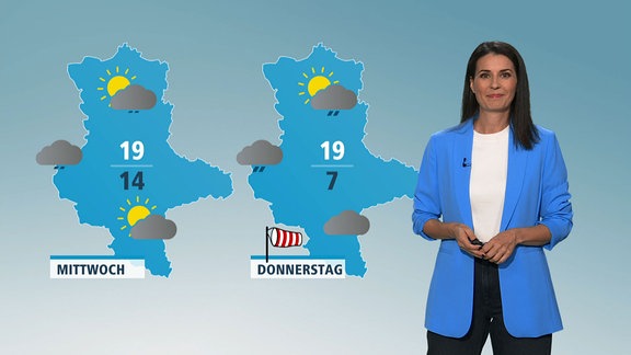 Stephanie Meißner moderiert das Wetter.