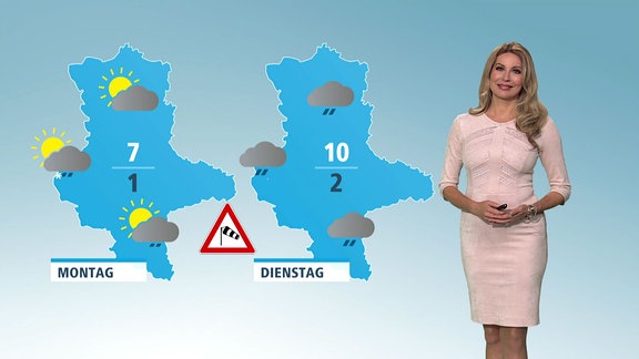 Maira Rothe moderiert das Wetter.