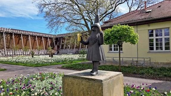 Zwergenskulptur auf dem Laga-Gelände