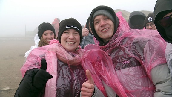 Junge Leute auf dem Brocken