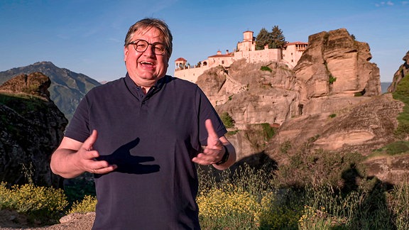 Filmemacher Thomas Junker in Meteora (Griechenland)