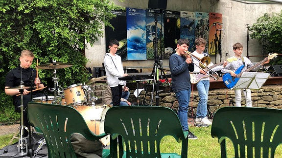  Schülerband "Šwintuchi" Konzert im Klostergarten Panschwitz Kuckau