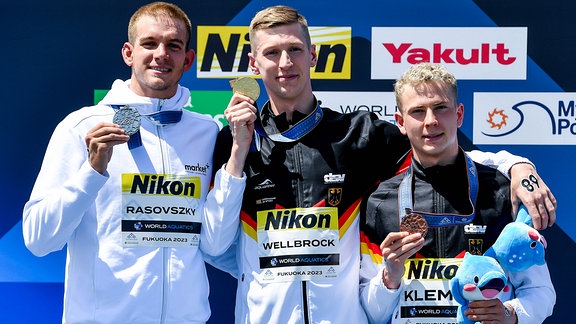 Kristóf Rasovszky, Florian Wellbrock und Oliver Klemet