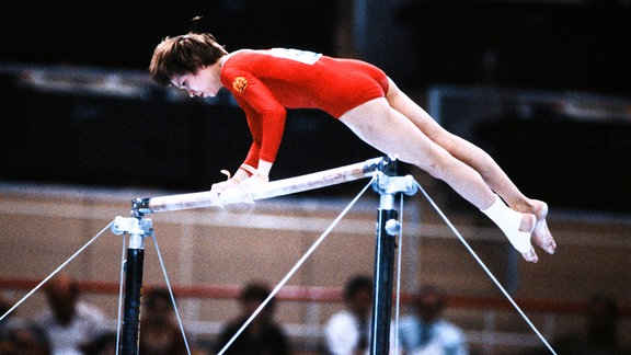 Maxi Gnauck Turnen der Frauen Finale Stufenbarren 1.Platz Olympische Sommerspiele 1980 in Moskau