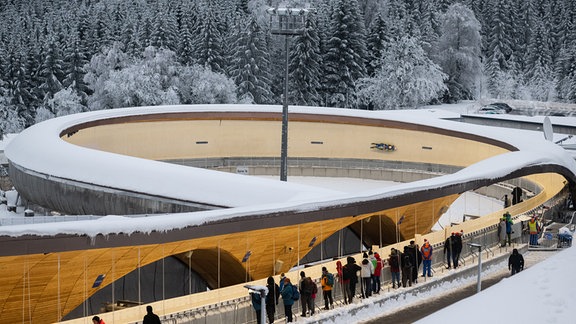 Die Rennrodelbahn in Oberhof