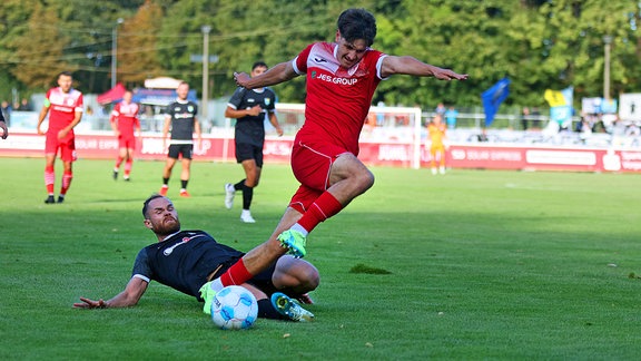 Tobias Müller (Chemnitzer FC) vs. Elias Kratzer (Greifswalder FC) 