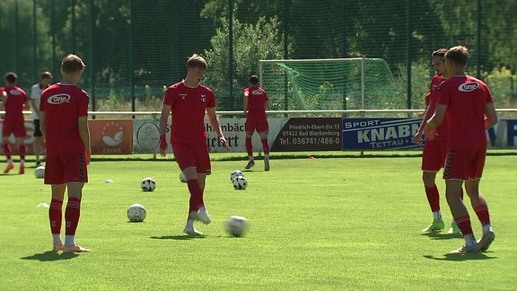 Fußballer beim Training