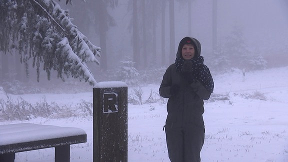 Wetterreporterin Schnee