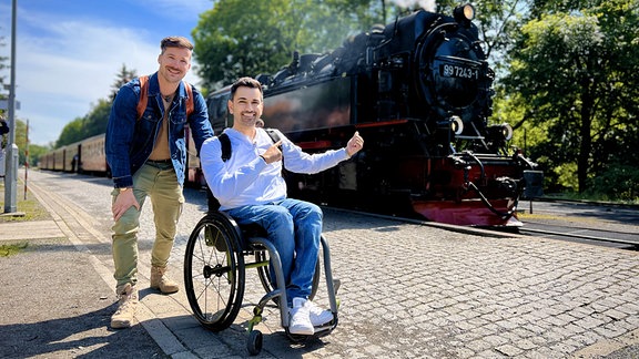 Tan Caglar und Simon Hegewald unterwegs in Quedlinburg