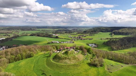 Blick auf das Schaumberger Land in Südthüringen