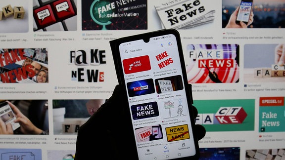 Verschiedene Themenbilder zu Fake News