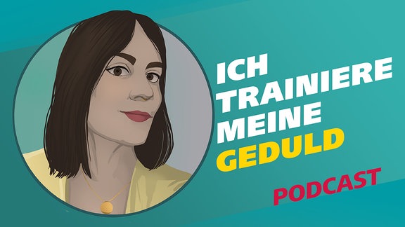 Die Illustration zeigt eine junge Frau mit dunklen Haaren, einer Halskette und einem gelben Shirt.