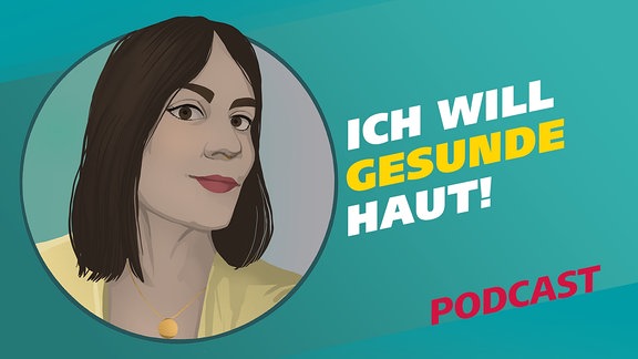 Die Illustration zeigt eine junge Frau mit dunklen Haaren, einer Halskette und einem gelben Shirt.