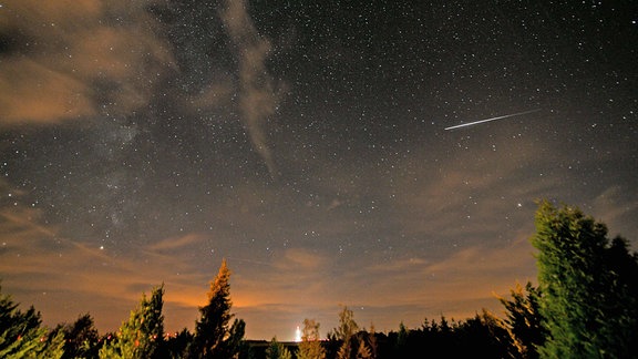 Sternenhimmel mit Sternschnuppe