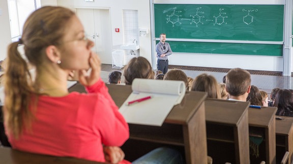 Studenten sitzen im Hörsaal