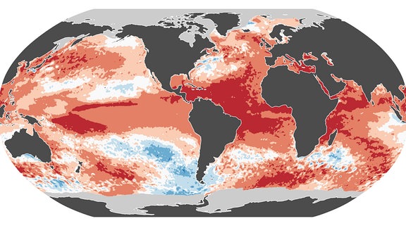 Grafik: Erwärmung der Weltmeere