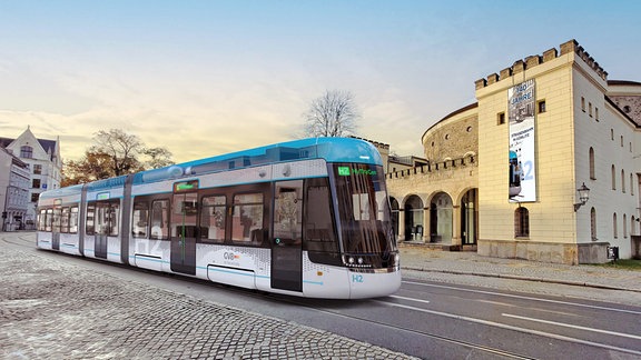 Prototyp einer Wasserstoff-Straßenbahn